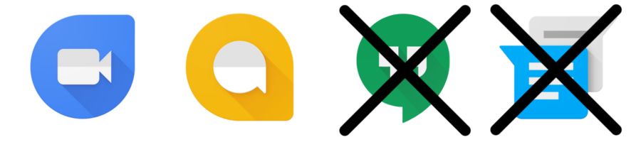 duo allo hangouts messanger