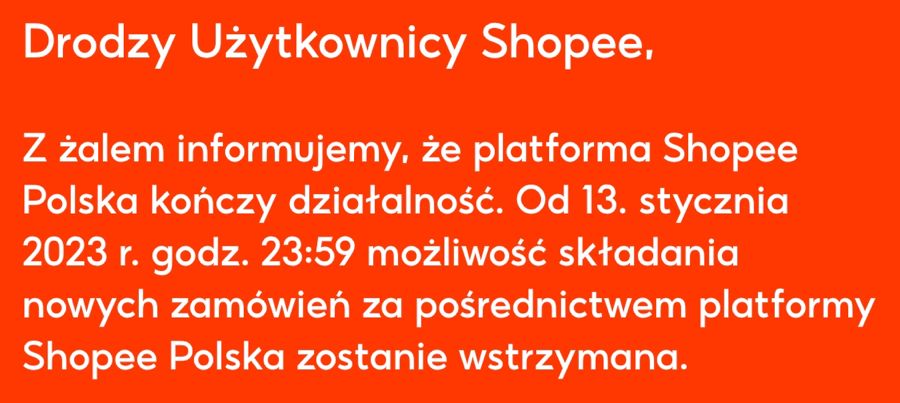 Shopee komunikat
