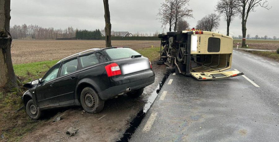 Poważny wypadek w Goślicach [ZDJĘCIA]