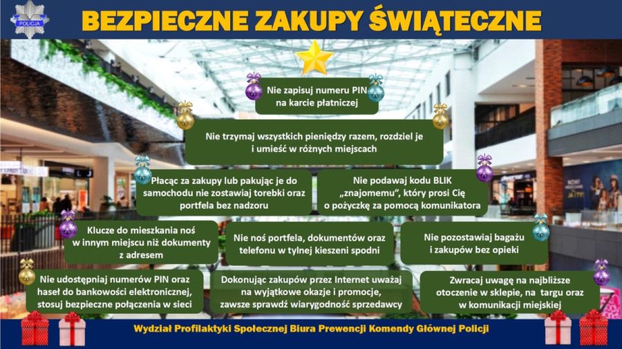 Jak bezpiecznie robić zakupy świąteczne?