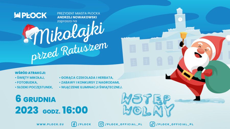 HO HO HO Święty Mikołaj przyjedzie do Płocka