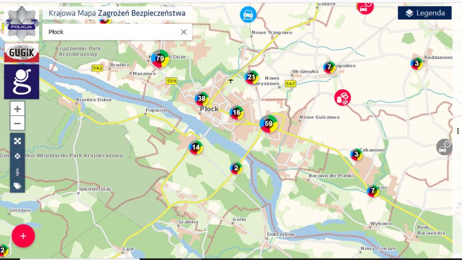 Policja podaje, czego najbardziej boimy się w Płocku? Krajowa Mapa Zagrożeń