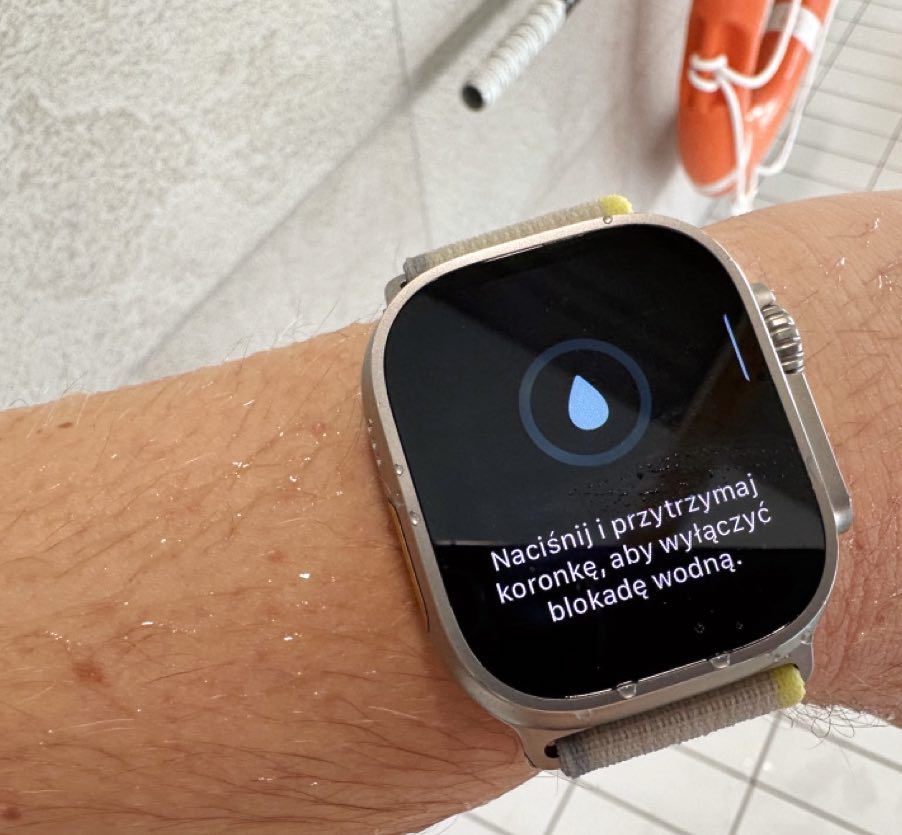Apple Watch ultra blokada wodna