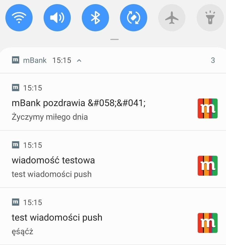 mBank - dziwne komunikaty z aplikacji