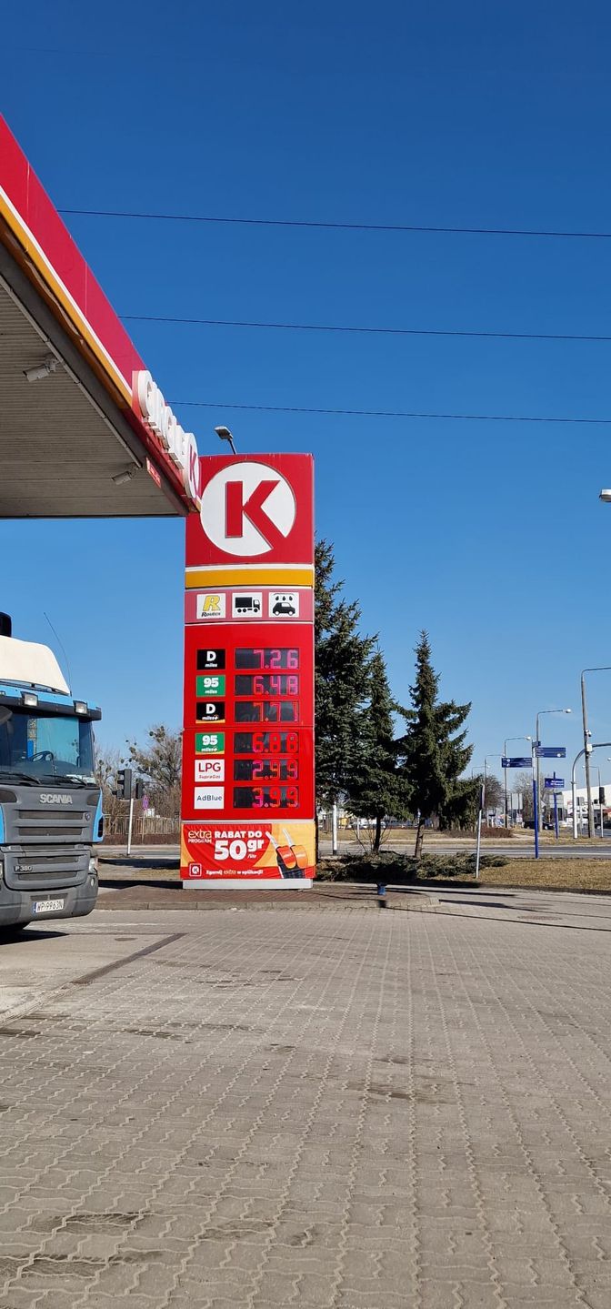 Ceny paliw na stacjach Circle K w Płocku 
06.03.2026