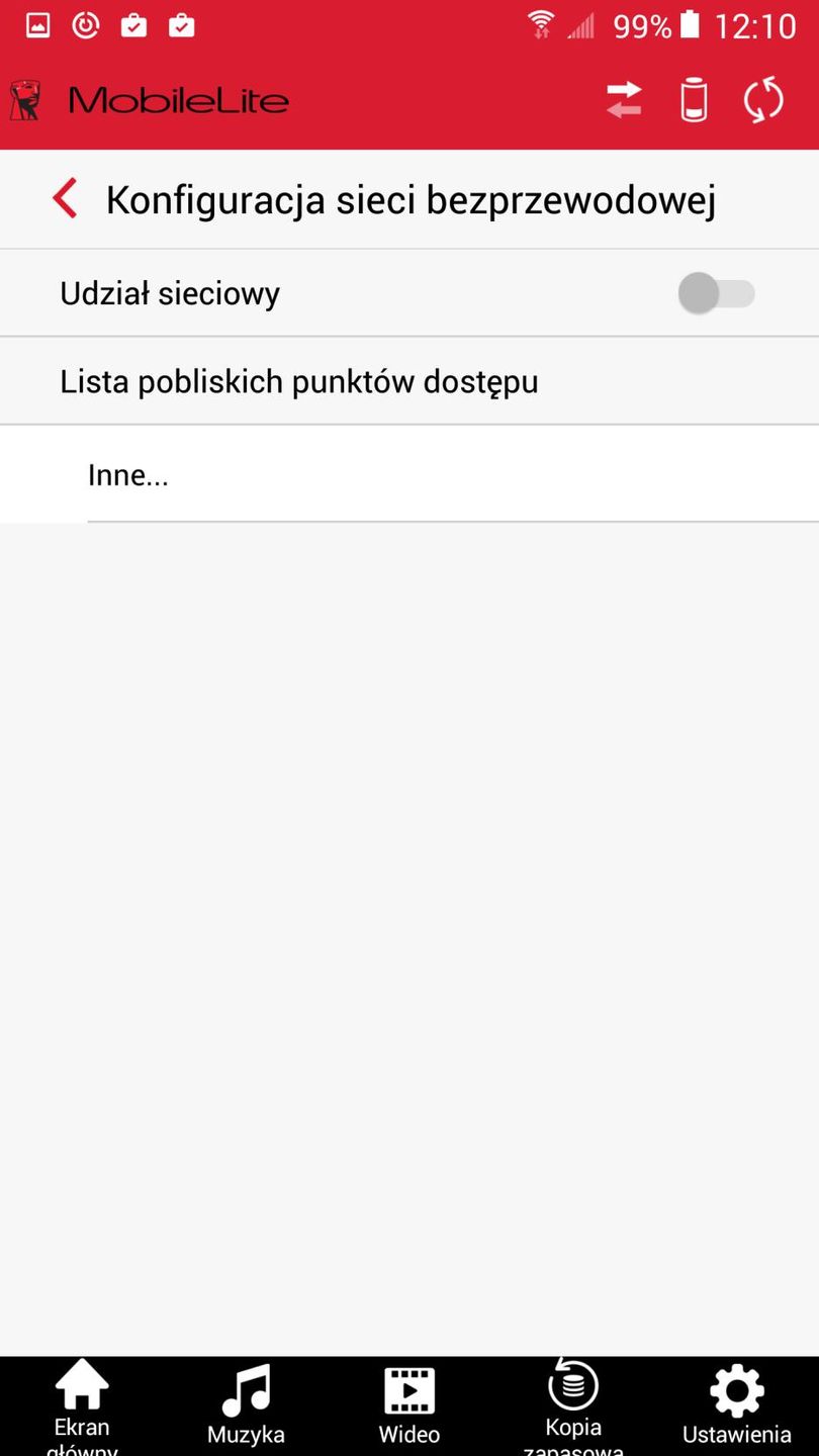 Kingston MobileLite aplikacja android 5