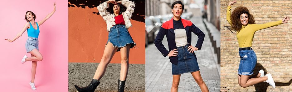 Spódnica jeansowa – trend z ulic i fashion weeków 2021/2022. Wykorzystaj go w modnych stylizacjach!