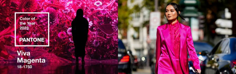 Kolor roku 2023 według Instytutu Pantone: Viva Magenta. Komu pasuje i jak go nosić w stylizacjach?