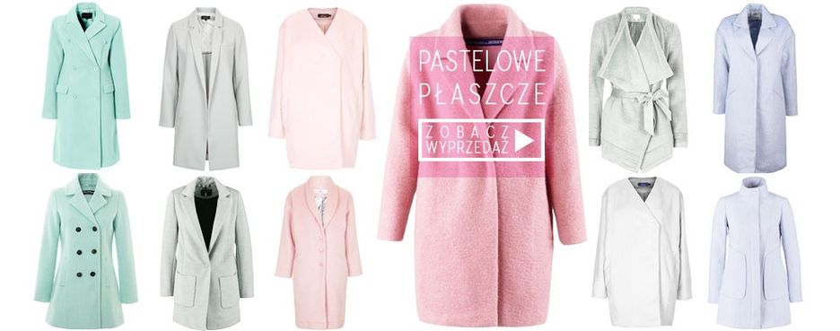 Wyprzedaże - Pastelowe płaszcze