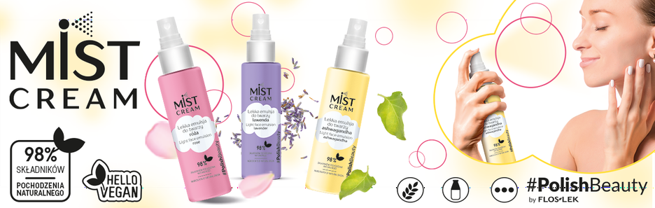 Kosmetyczny hit na lato 2021: kremy w mgiełce MIST CREAM od FLOSLEK