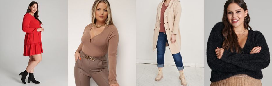 Stylizacje plus size na zimę 2021/2022. Gotowe zestawy na co dzień, do pracy, na święta i sylwestra