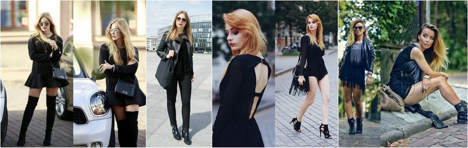 Czarny total look