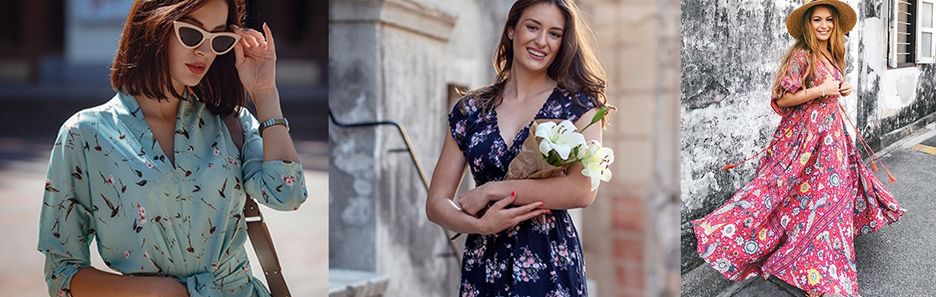 Sukienka w kwiaty - stylizacje na każdą okazję + propozycje modnych dodatków