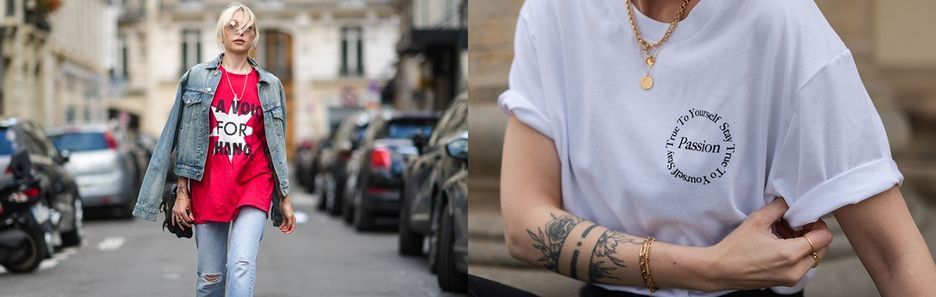 Hot trend na lato 2021: t-shirty z minimalistycznymi napisami. Dowiedz się, jak je nosić!