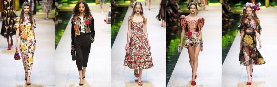 Róże i kwiaty - moda w stylu Dolce & Gabbana