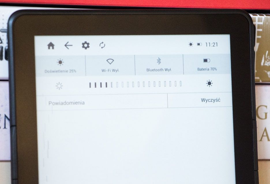 inkBOOK Prime ustawienia jasności