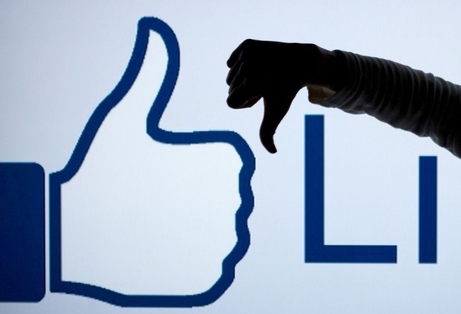 Facebooku „Nie lubię”
