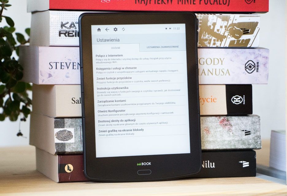 inkBOOK Prime - menu ustawienia