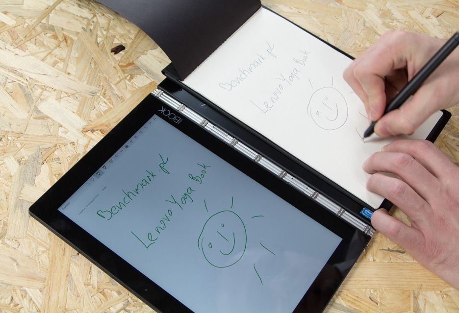 Lenovo Yoga Book pisanie na ekranie i w notatniku