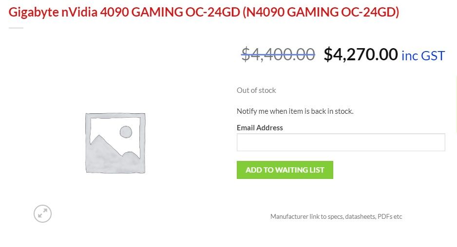 Gigabyte GeForce RTX 4090 - oferta sprzedaży