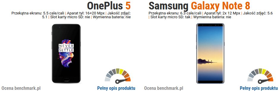 OnePlus 5 vs Samsung Galaxy Note 8