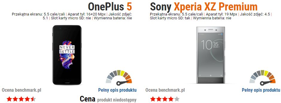 OnePlus 5 vs Sony Xperia XZ Premium