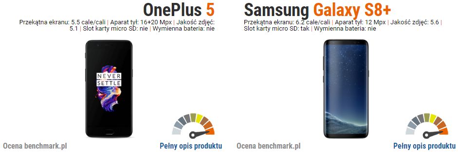 OnePlus 5 vs Samsung Galaxy S8+