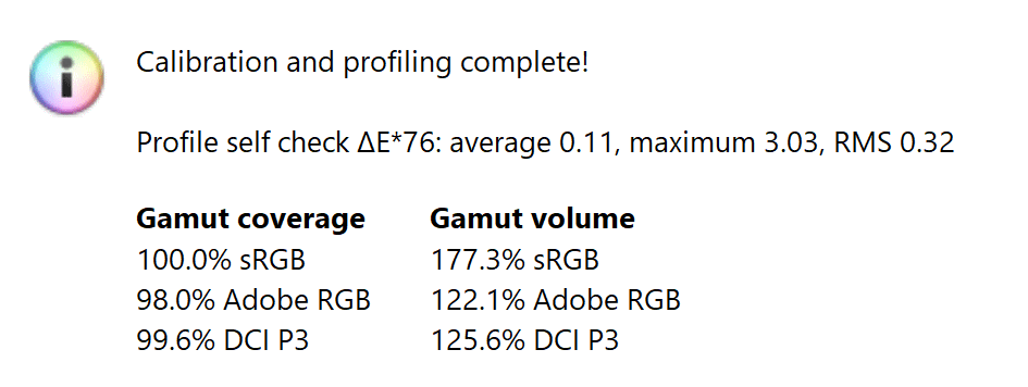ASUS ZenBook Flip S 13 - pokrycie gamutów
