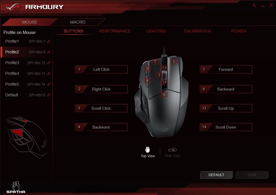 Asus ROG Spatha - ROG Armoury i programowanie przycisków
