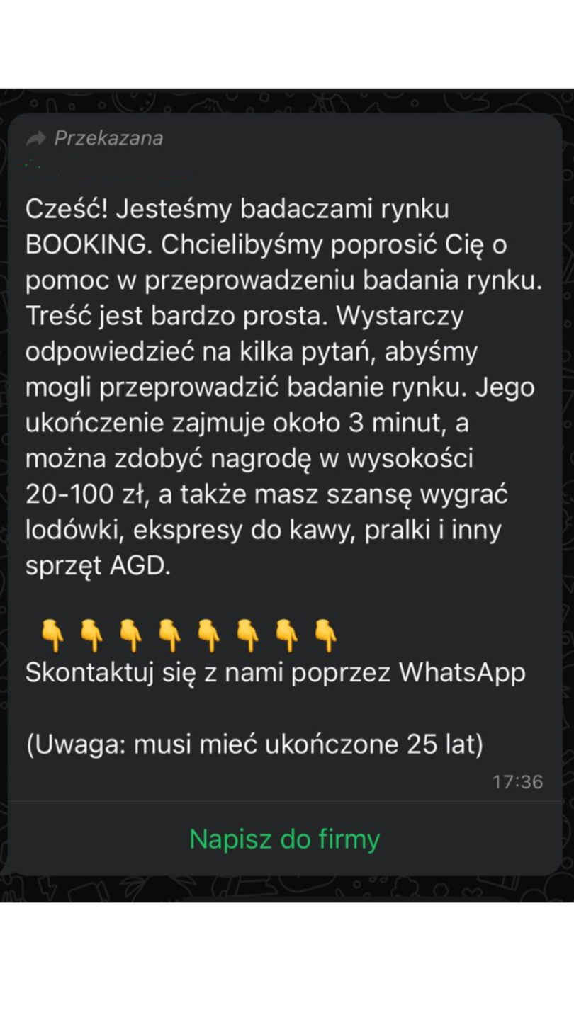 Oszustwo Booking