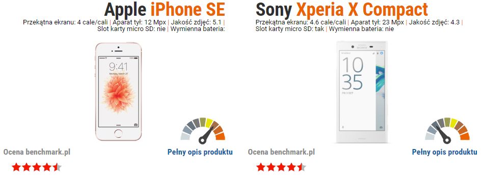 Sony Xperia X Compact vs iPhone SE