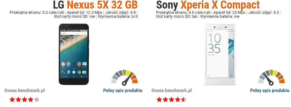 Sony Xperia X Compact vs Nexus 5X