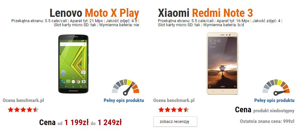 Xiaomi Redmi Note 3 vs Lenovo Moto X Play