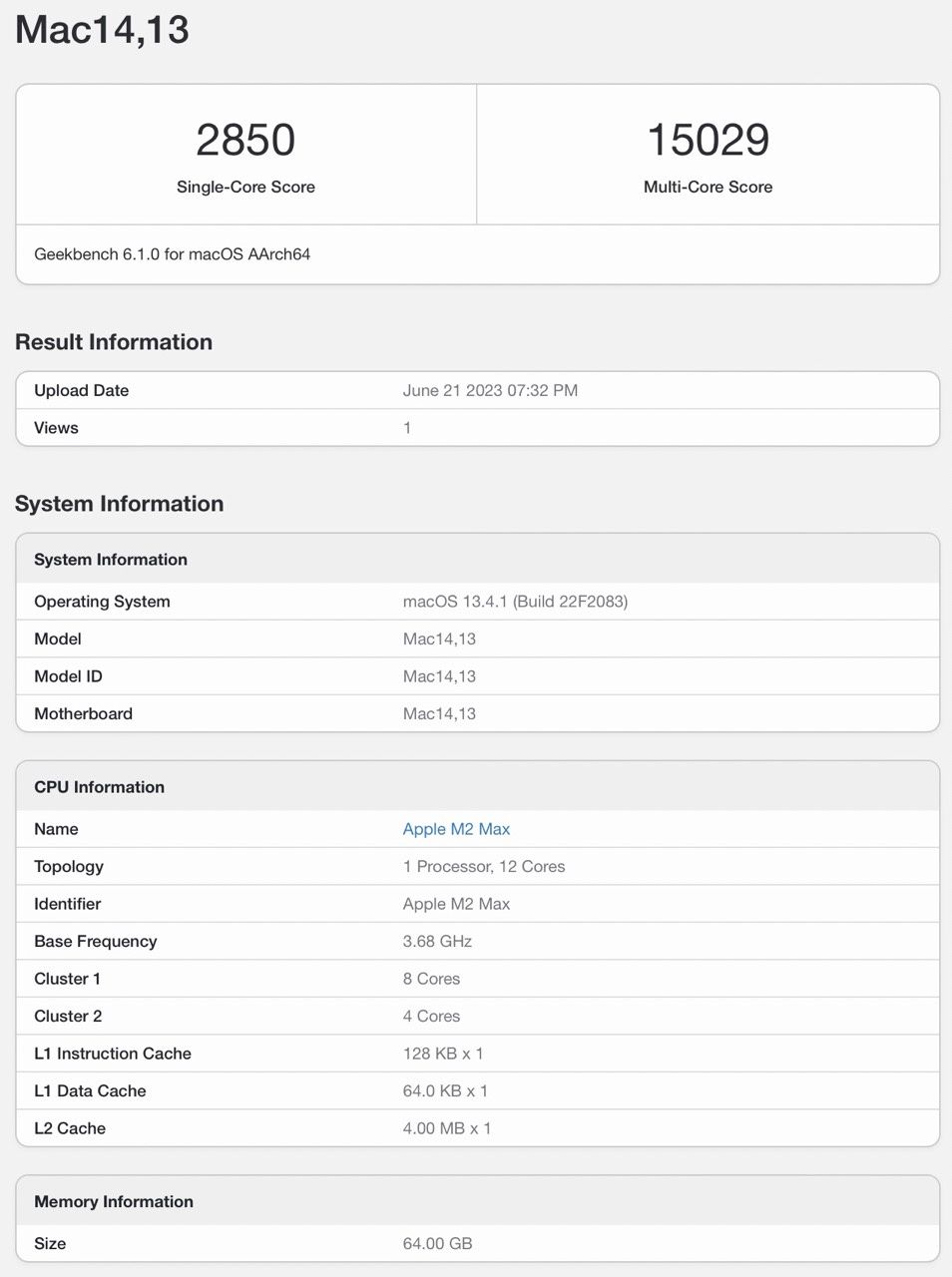 Mac studio geekbench 6