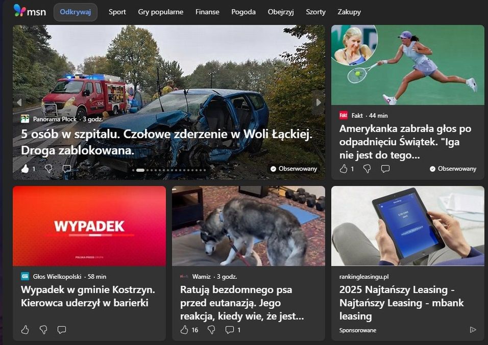 Panorama Płock w MSN