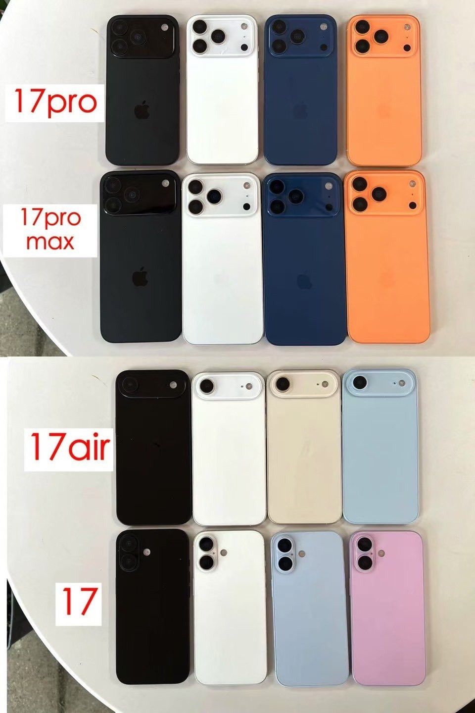 iPhone 17 - zdjęcia makiet