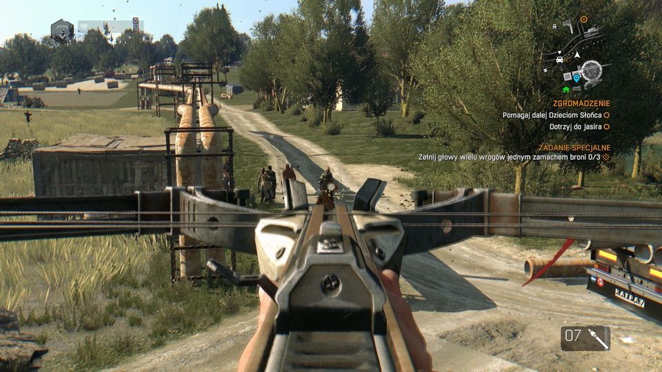 Dying Light The Following - strzelanie do zombie