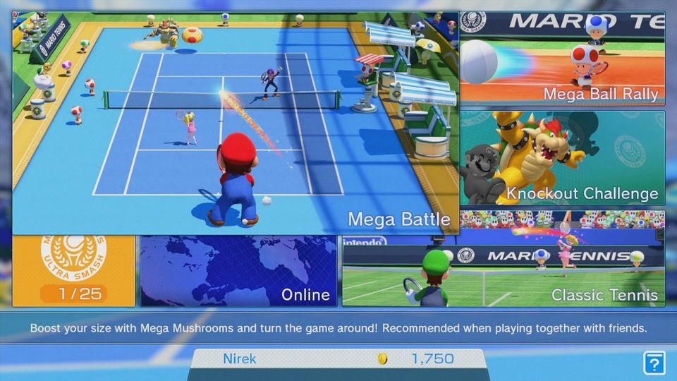 Mario Tennis: Ultra Smash - tryby gry