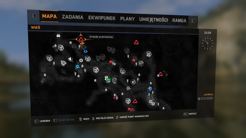 Dying Light The Following - mapa okolicy