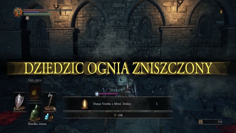 Dark Souls III - dziedzic ognia pokonany