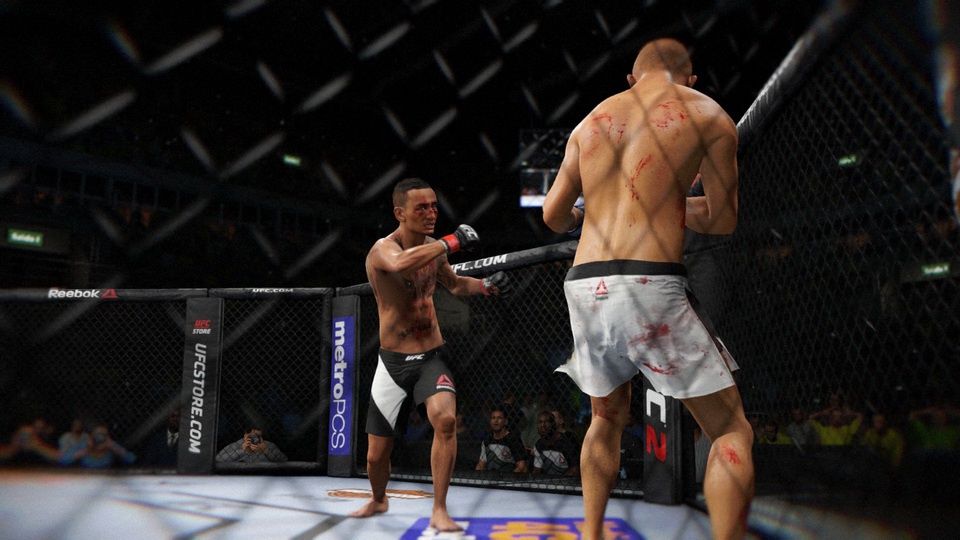 EA Sports UFC 2 - mnogość przeróżnych szczegółów na ciałach zawodników