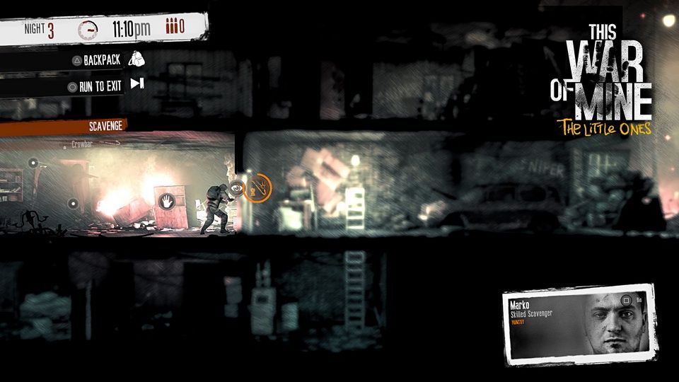This War of Mine: The Little Ones - nocne zdobywanie najpotrzebniejszych rzeczy