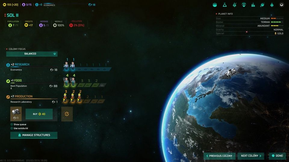 Master of Orion: Conquer the Stars - widok planety