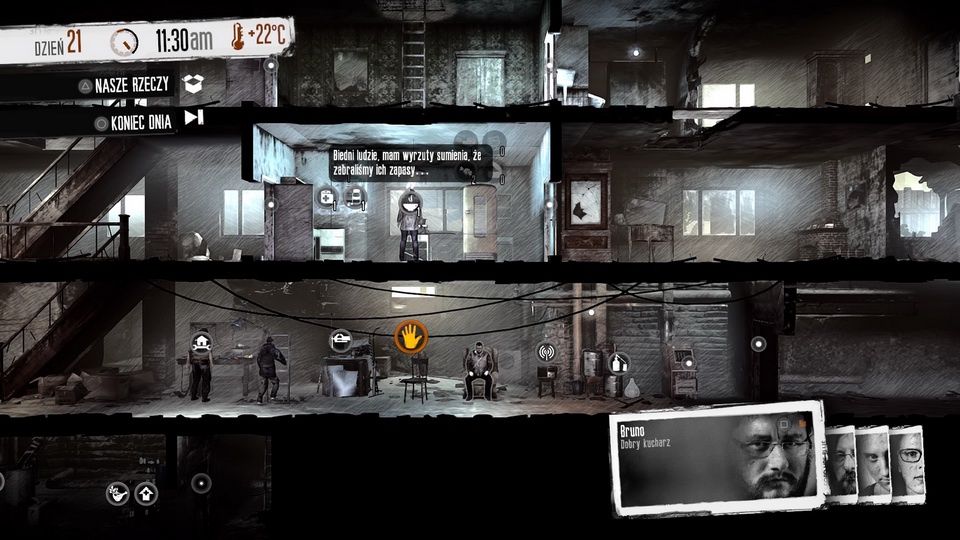 This War of Mine: The Little Ones - w kryjówce