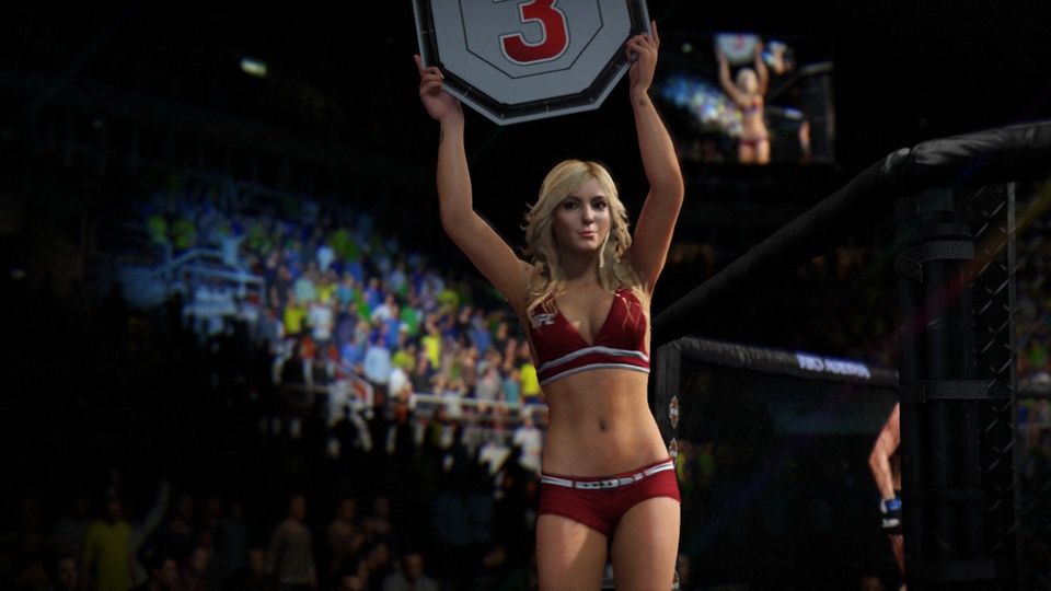 EA Sports UFC 2 - dziewczyna zapowiadająca kolejną rundę