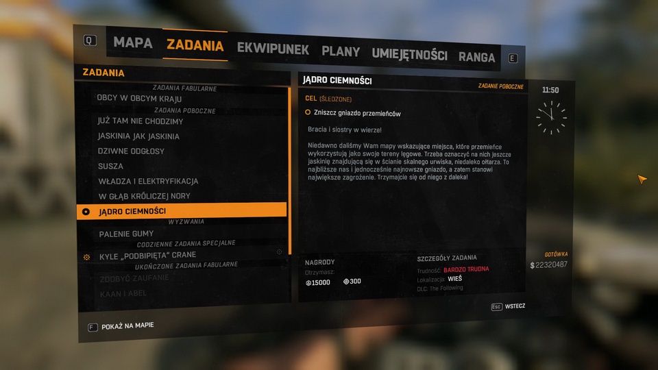 Dying Light The Following - lista misji do wykonania