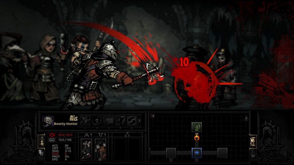 Darkest Dungeon - atak łowcy nagród