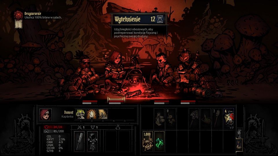 Darkest Dungeon - odpoczynek w obozie