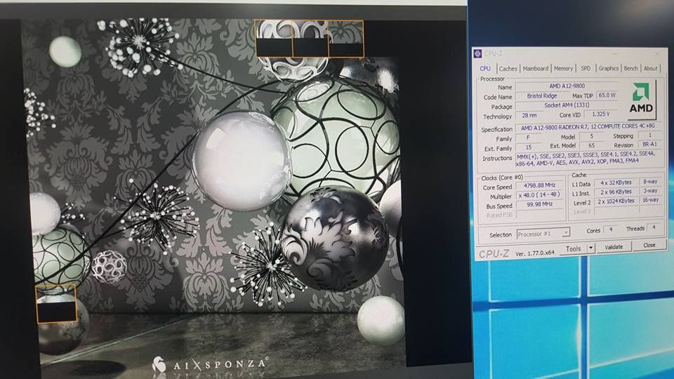 AMD A12-9800 - Cinebench 15