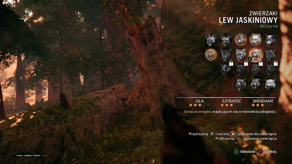 Far Cry Primal - dostępne zwierzaki